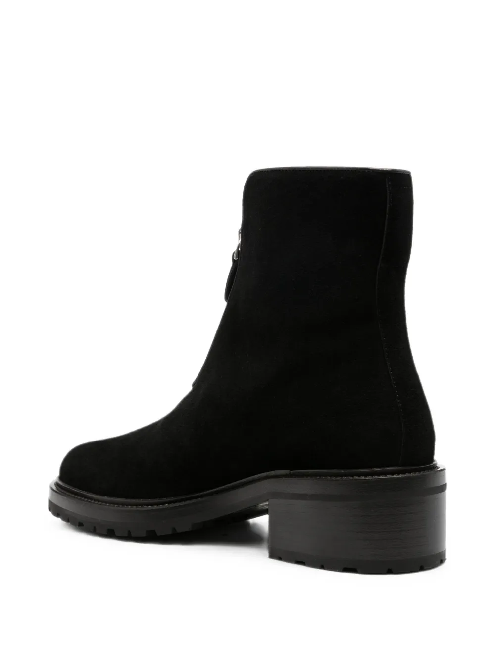 The Row Hike Zipped-front Suede Boots in Black, view 3