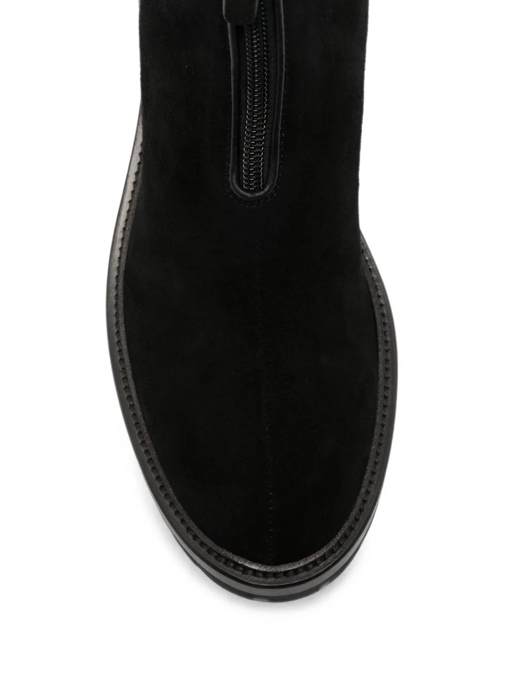 The Row Hike Zipped-front Suede Boots in Black, view 4