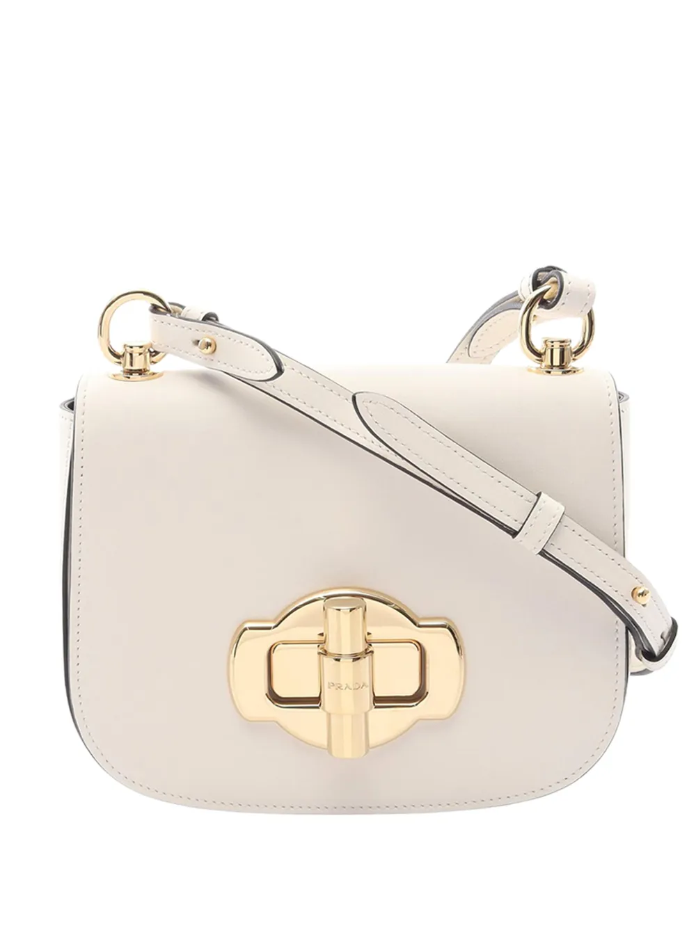 Prada Pre-Owned 2010-2026 City Calf Turn Lock crossbody bag - Bianco
