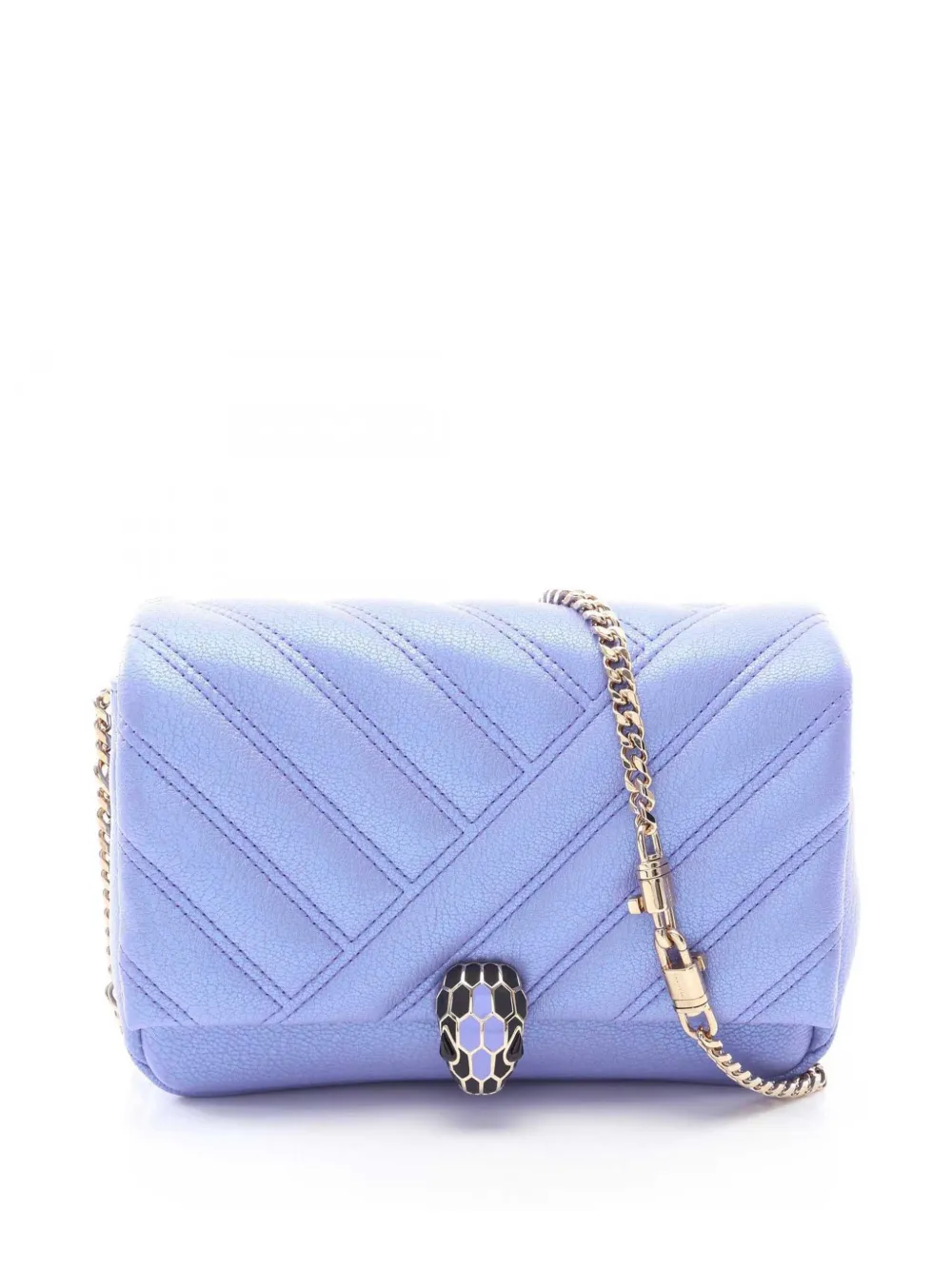 Bvlgari Pre-Owned 2010-2026 Leather Serpenti Cabochon Chain crossbody bag - Violett