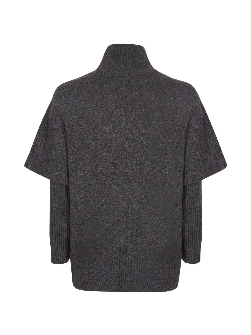 Federica Tosi layered-sleeve high-neck sweater Grijs