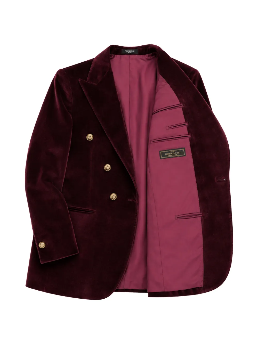 FRANZESE COLLECTION Oscar-winnende Red Carpet blazer met dubbele rij knopen Rood