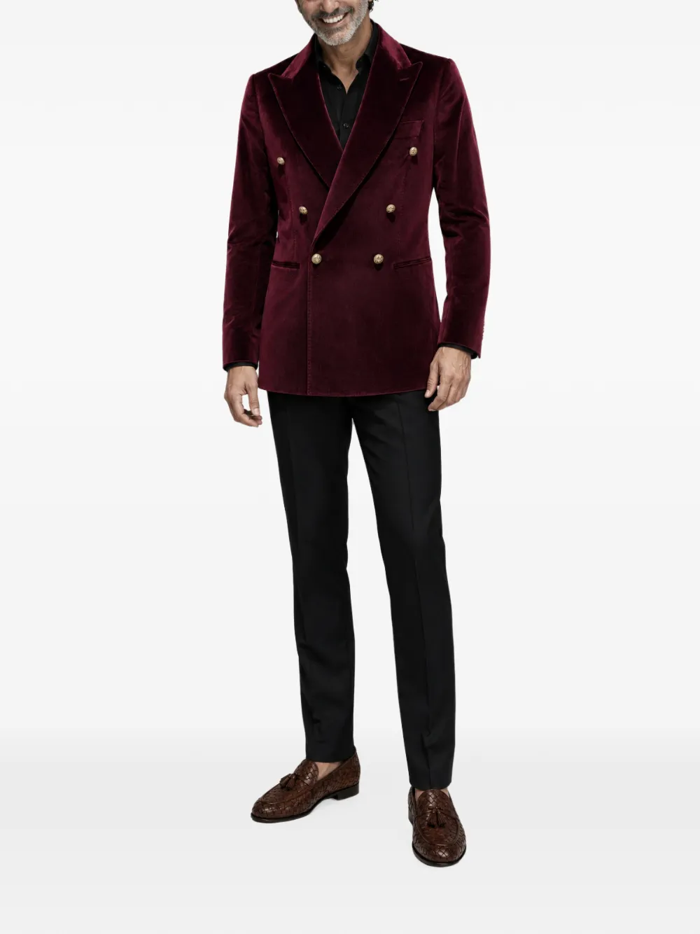 FRANZESE COLLECTION Oscar-winnende Red Carpet blazer met dubbele rij knopen Rood
