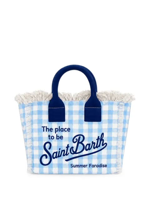 MC2 Saint Barth mini sac à main frangé à carreaux vichy