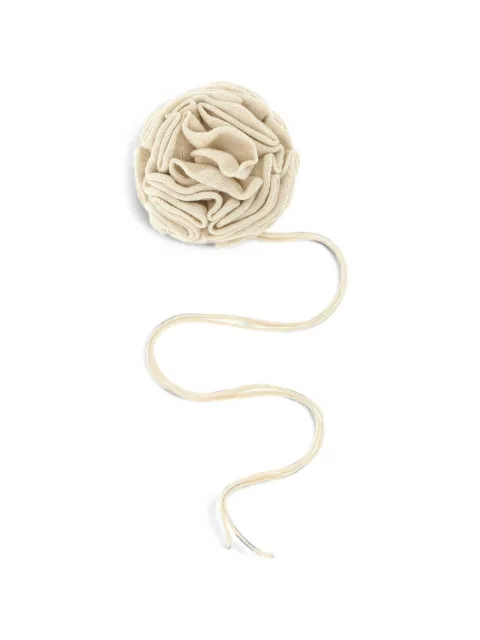 Nude floral-design drawstring pin