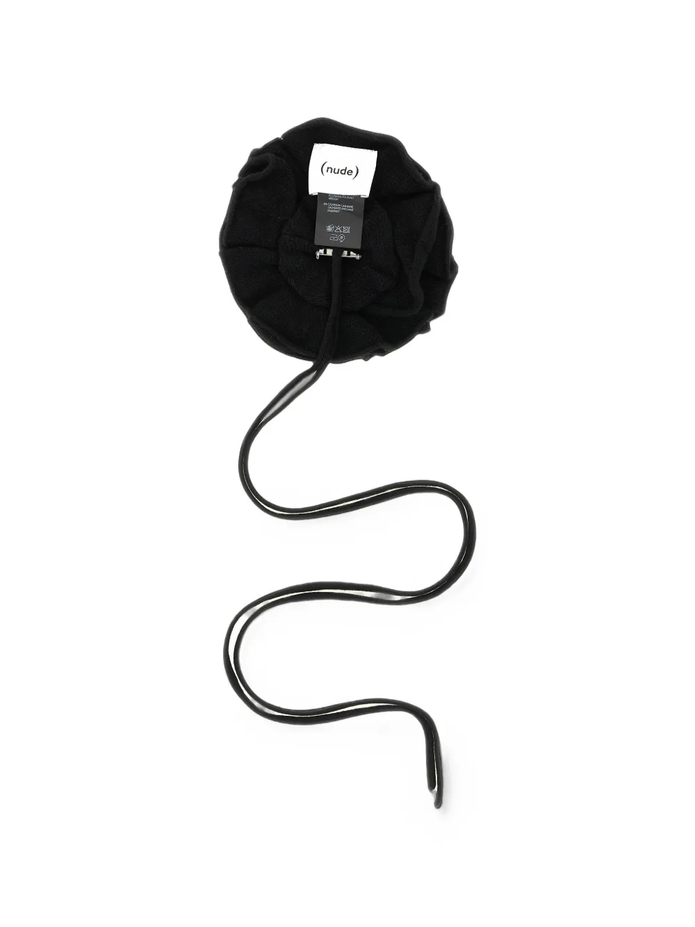 Nude Floral-motif Knitted Brooch In Black