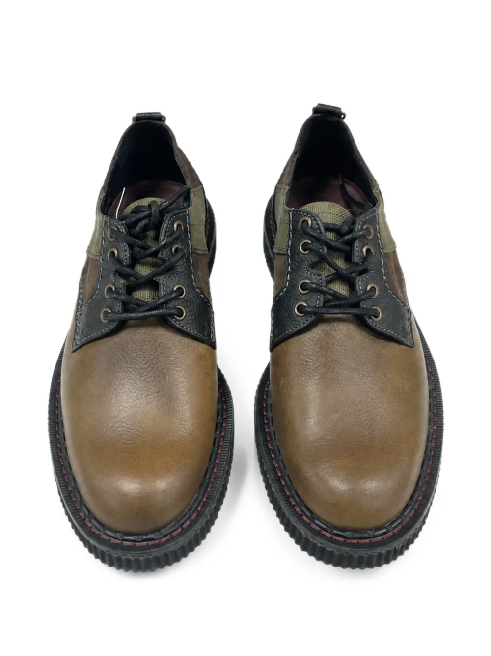Nicholas Daley George Cox Rebel panelled lace-up derby shoes Bruin