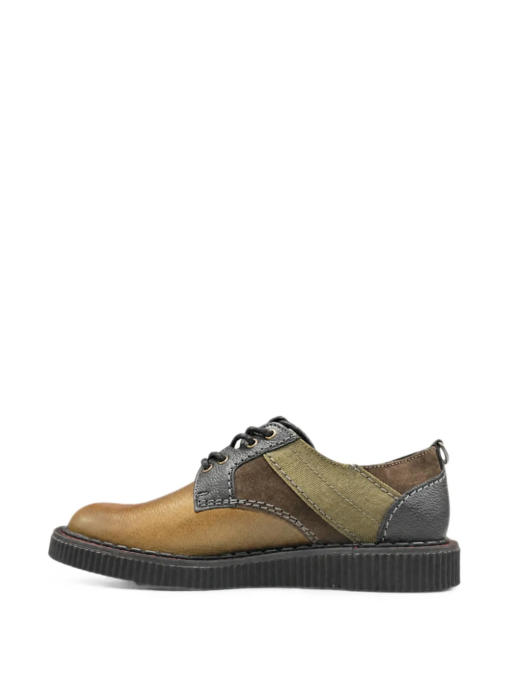 Nicholas Daley George Cox Rebel panelled lace-up derby shoes Bruin
