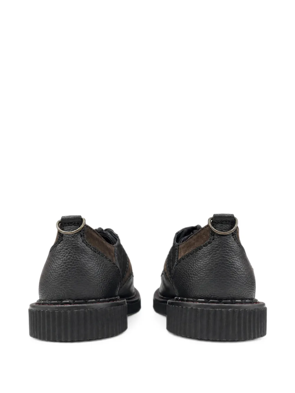 Nicholas Daley George Cox Rebel panelled leather derby shoes Zwart