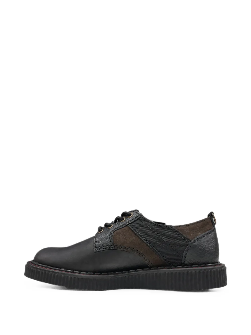 Nicholas Daley George Cox Rebel panelled leather derby shoes Zwart