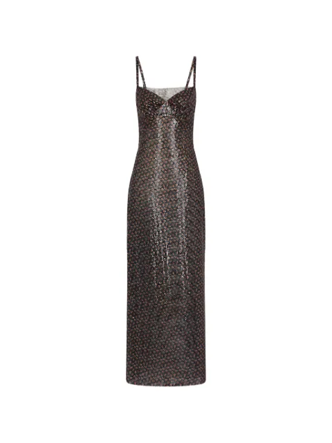 Rabanne vestido largo con estampado Liberty