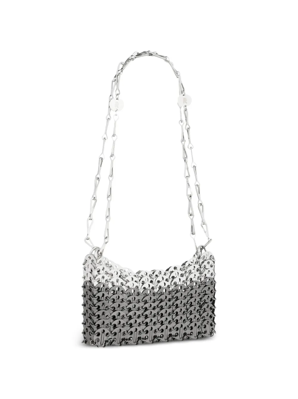 Rabanne 1969 Skyline zilveren en ruthenium mini-tas