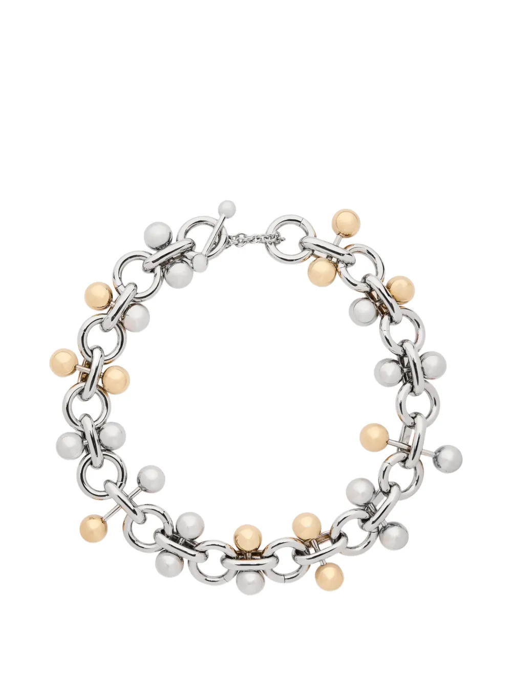 Rabanne bicolor archival-inspired necklace - Silber