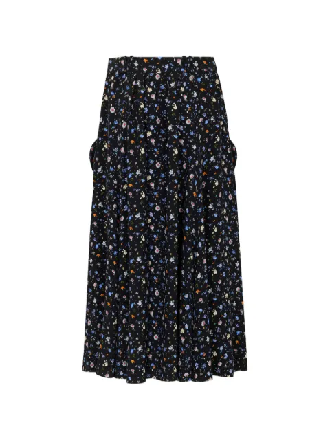 Rabanne falda midi estampada con bolsillos en el frente