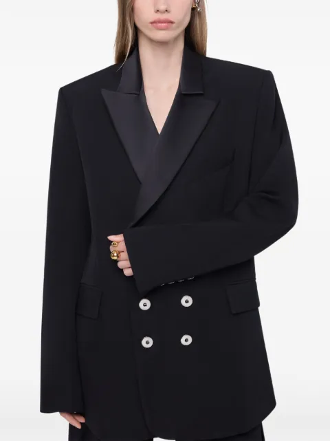 Rabanne tailored blazer jacket in black wool