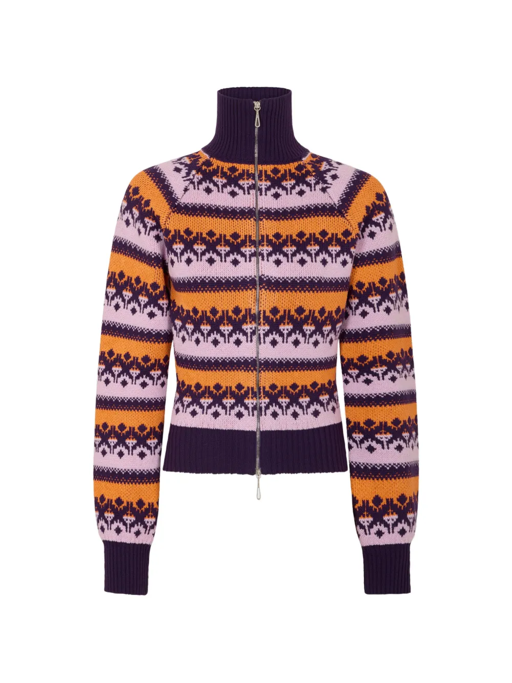 Rabanne cardigan in pink vintage jacquard wool