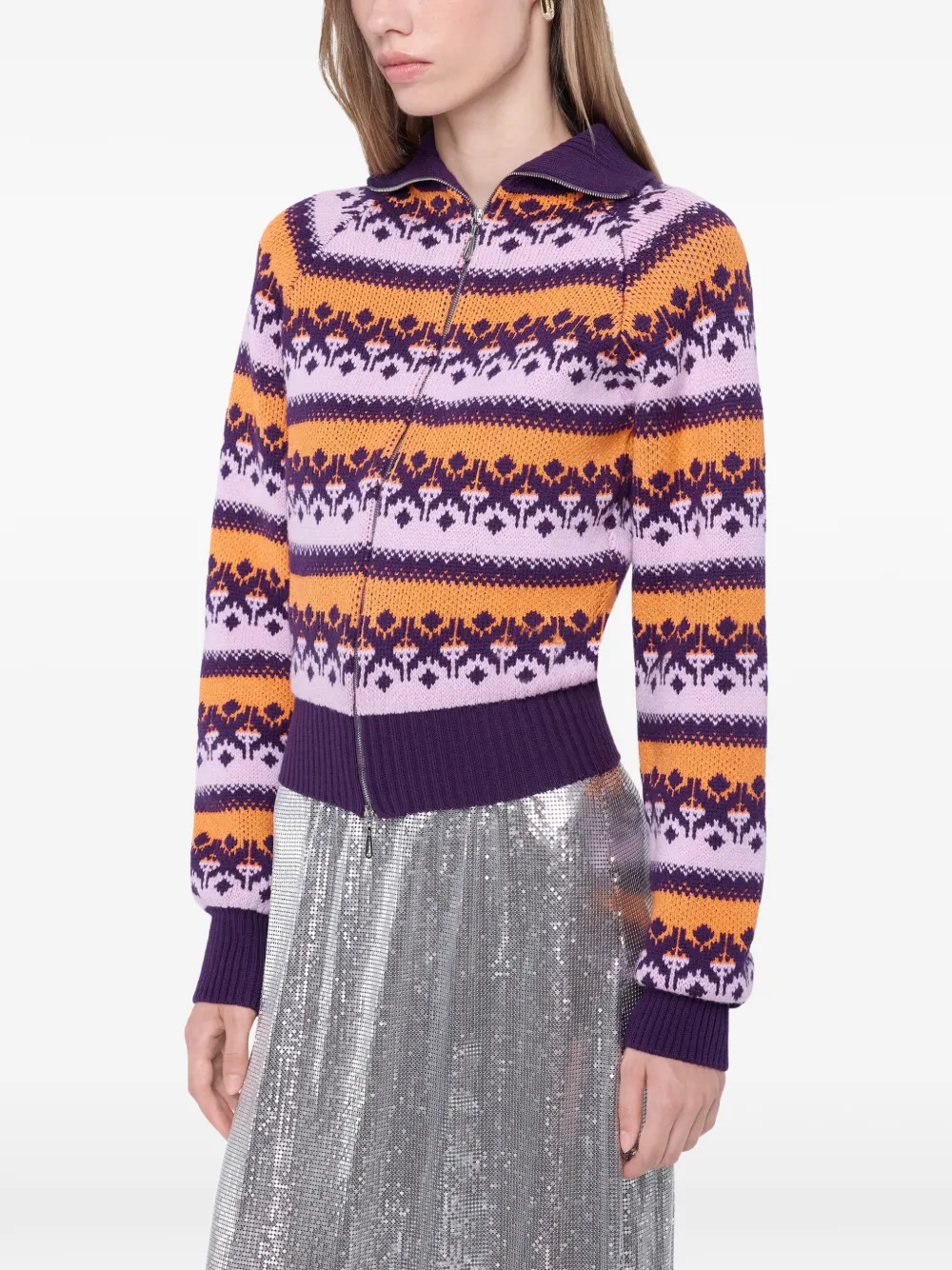 Rabanne Vest van wolblend met jacquard Oranje
