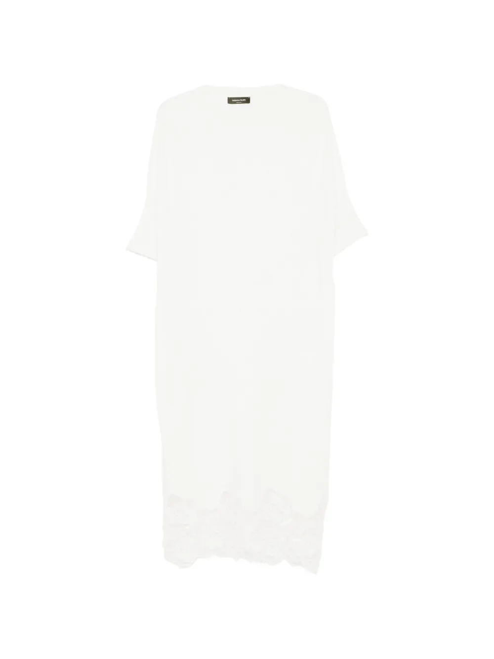 Fabiana Filippi lace-trim midi T-shirt dress