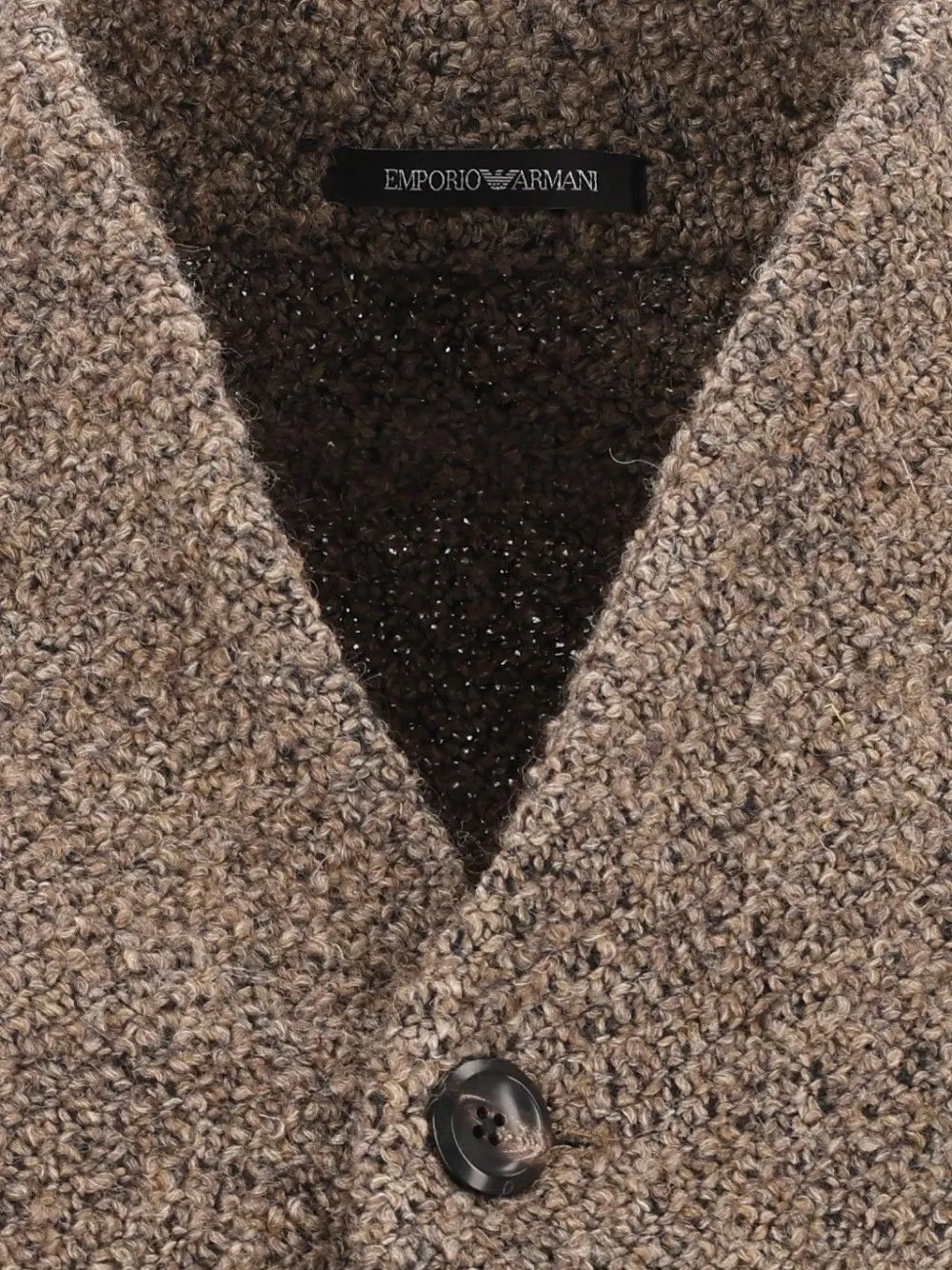 Emporio Armani Tweed jack met knopen Beige
