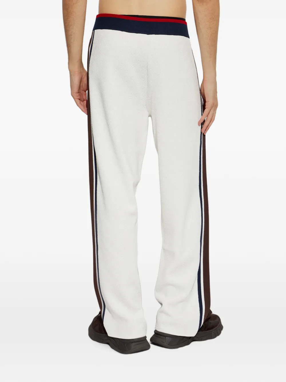Casablanca Trainingsbroek met zijstreep en monogram-jacquard Wit