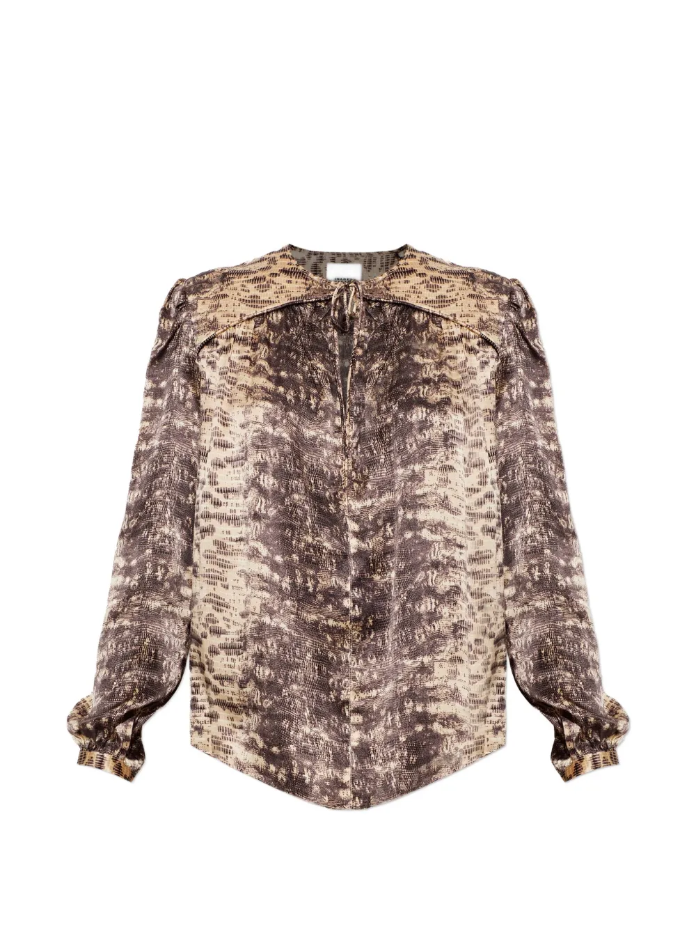 Isabel Marant Laraya Silk Top In Brown