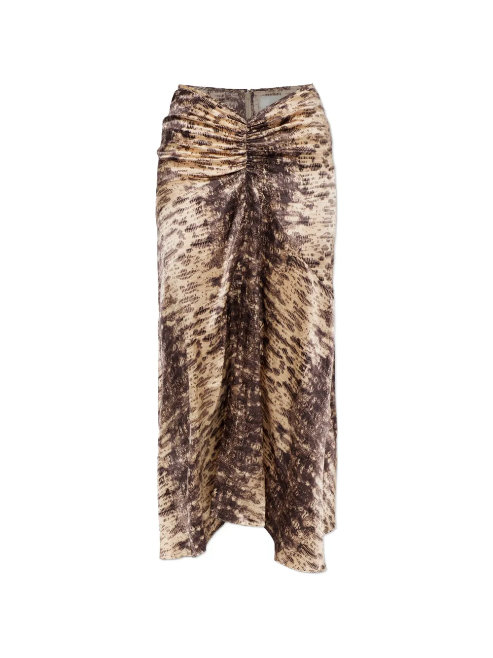 ISABEL MARANT Laren ruched midi skirt - Toni neutri