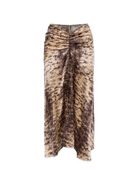 ISABEL MARANT Laren ruched midi skirt
