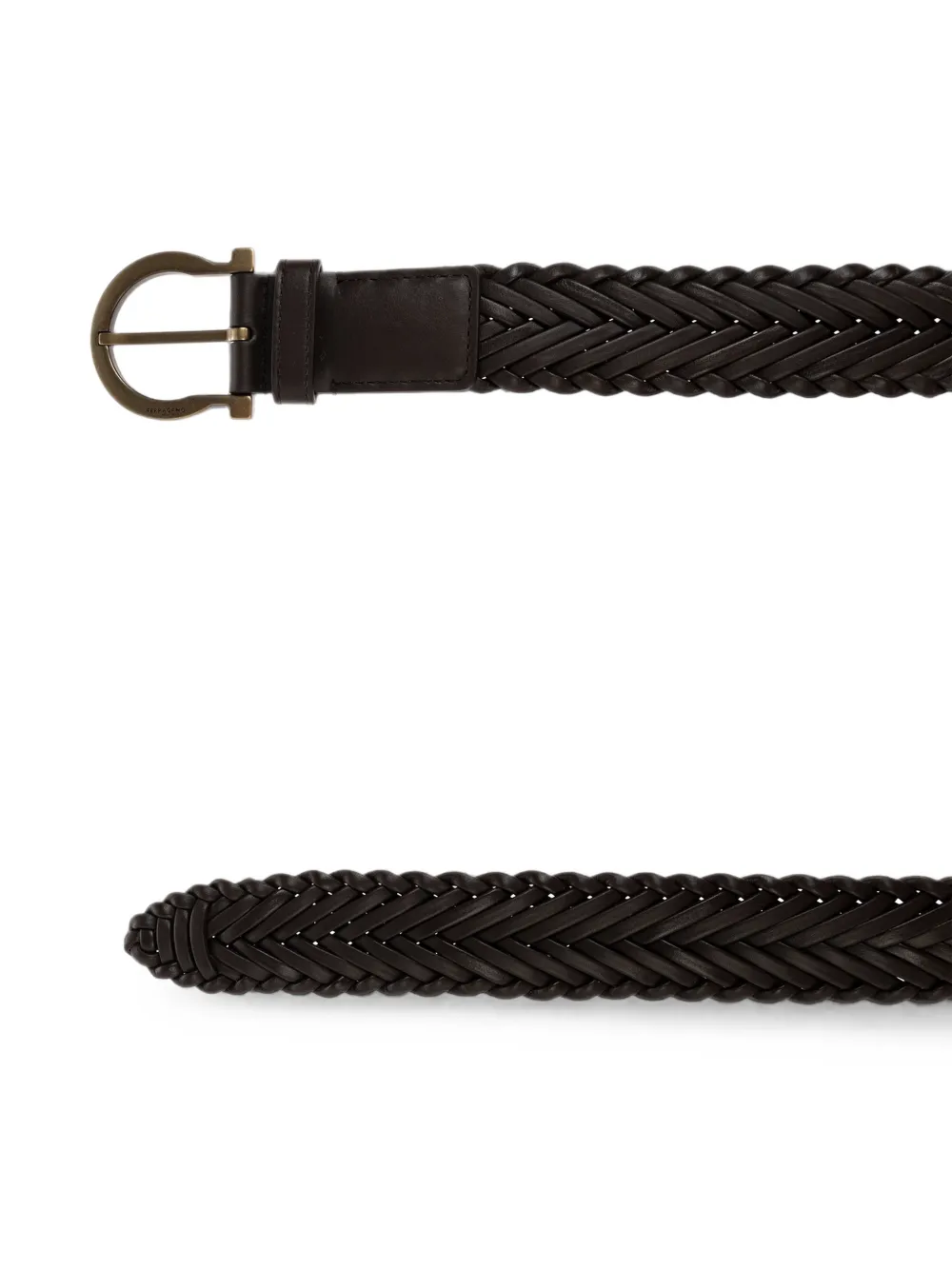Ferragamo Gevlochten riem Bruin