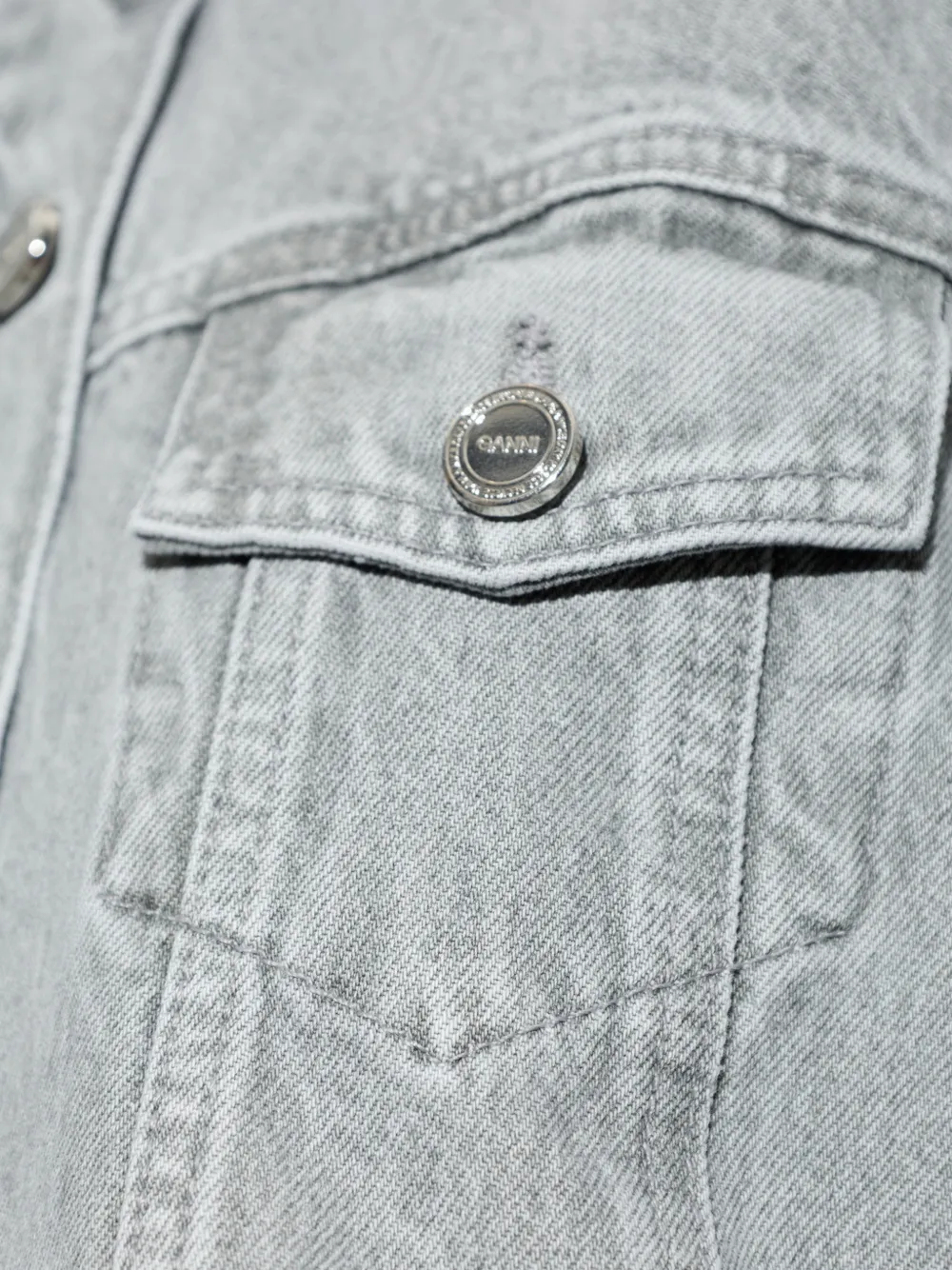 GANNI Denim overhemd Blauw