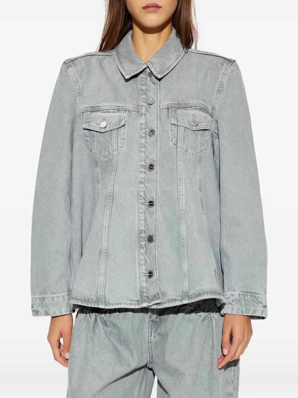 GANNI Denim overhemd Blauw