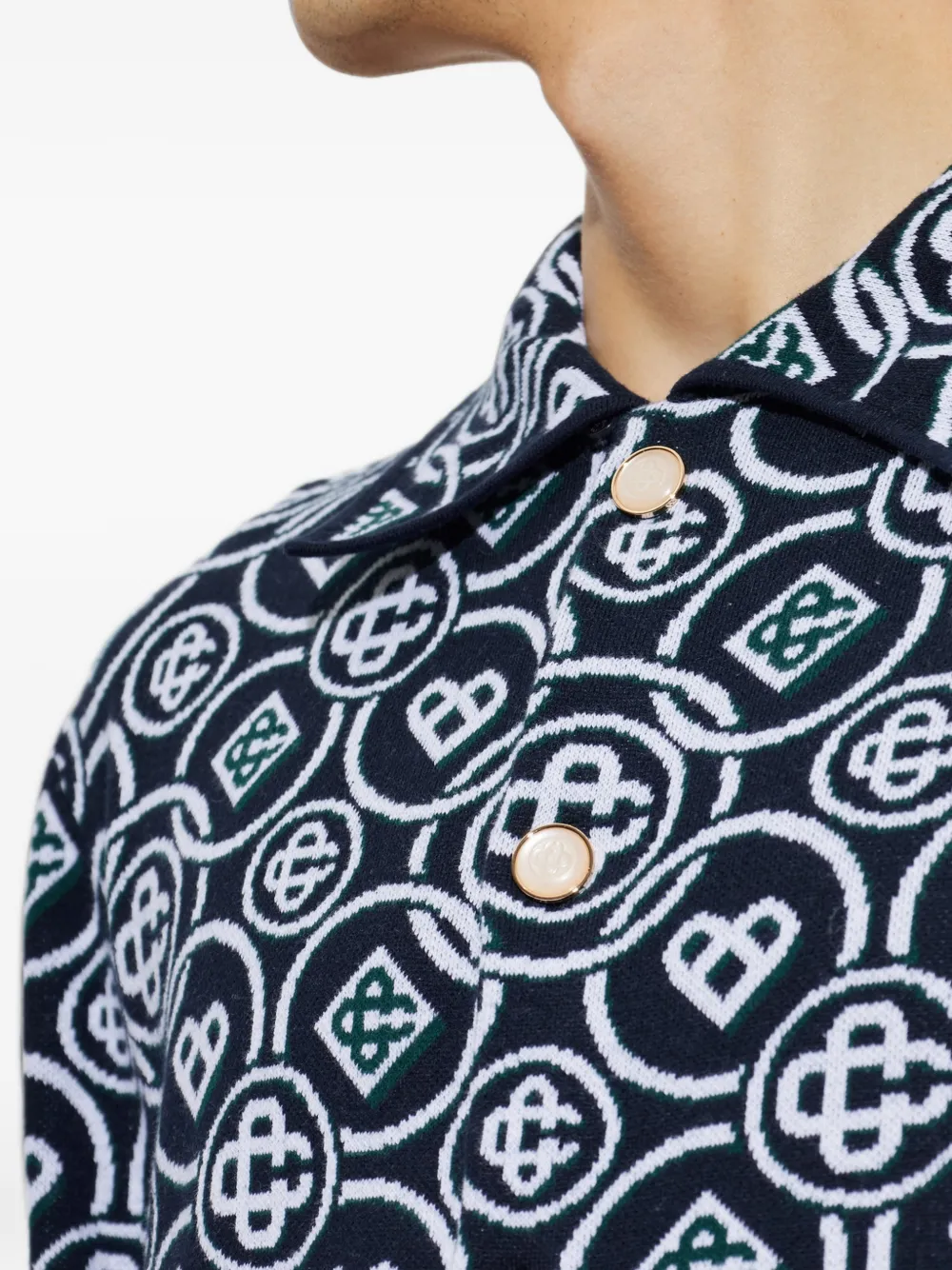 Casablanca Vest met monogram Blauw