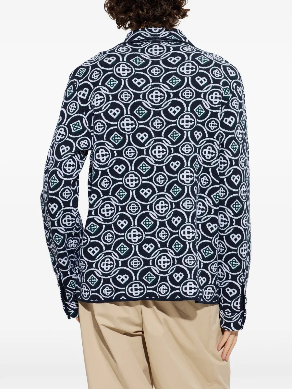 Casablanca Vest met monogram Blauw
