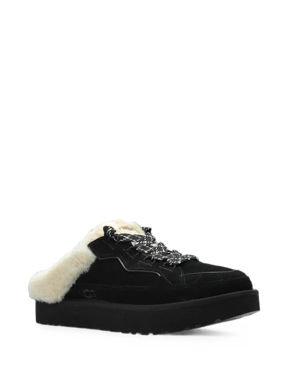 UGG Lowmel shearling-trim slippers Zwart