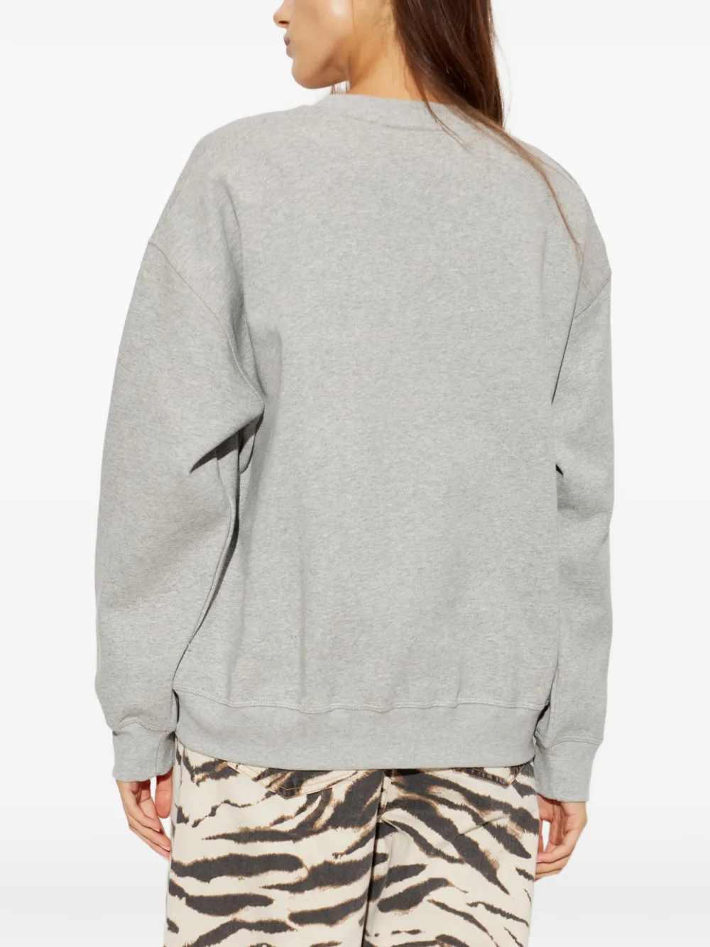 GANNI Sweater met Forest Teddy Grijs