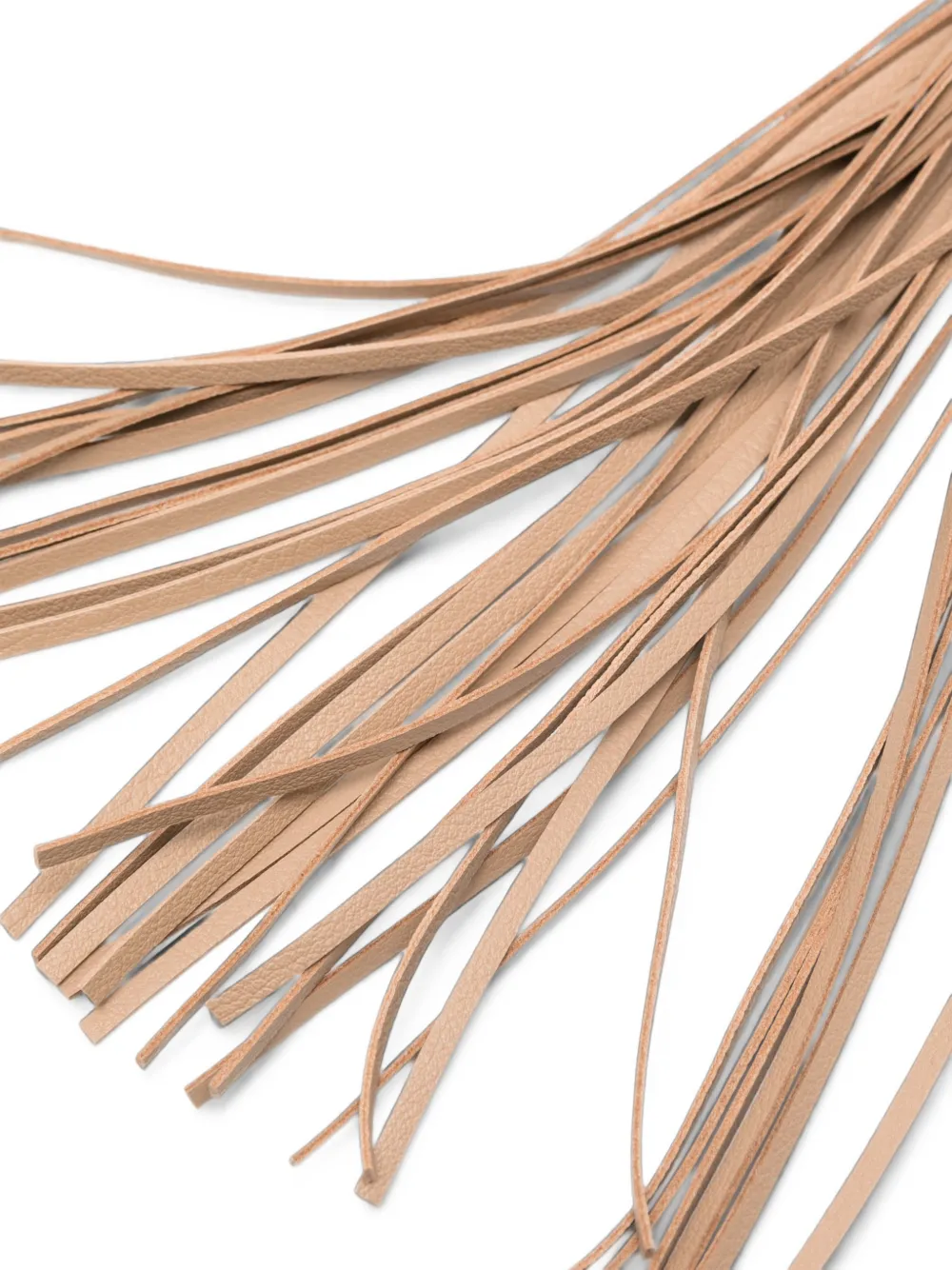 Fabiana Filippi Sleutelhanger met kwastje en kralen Beige