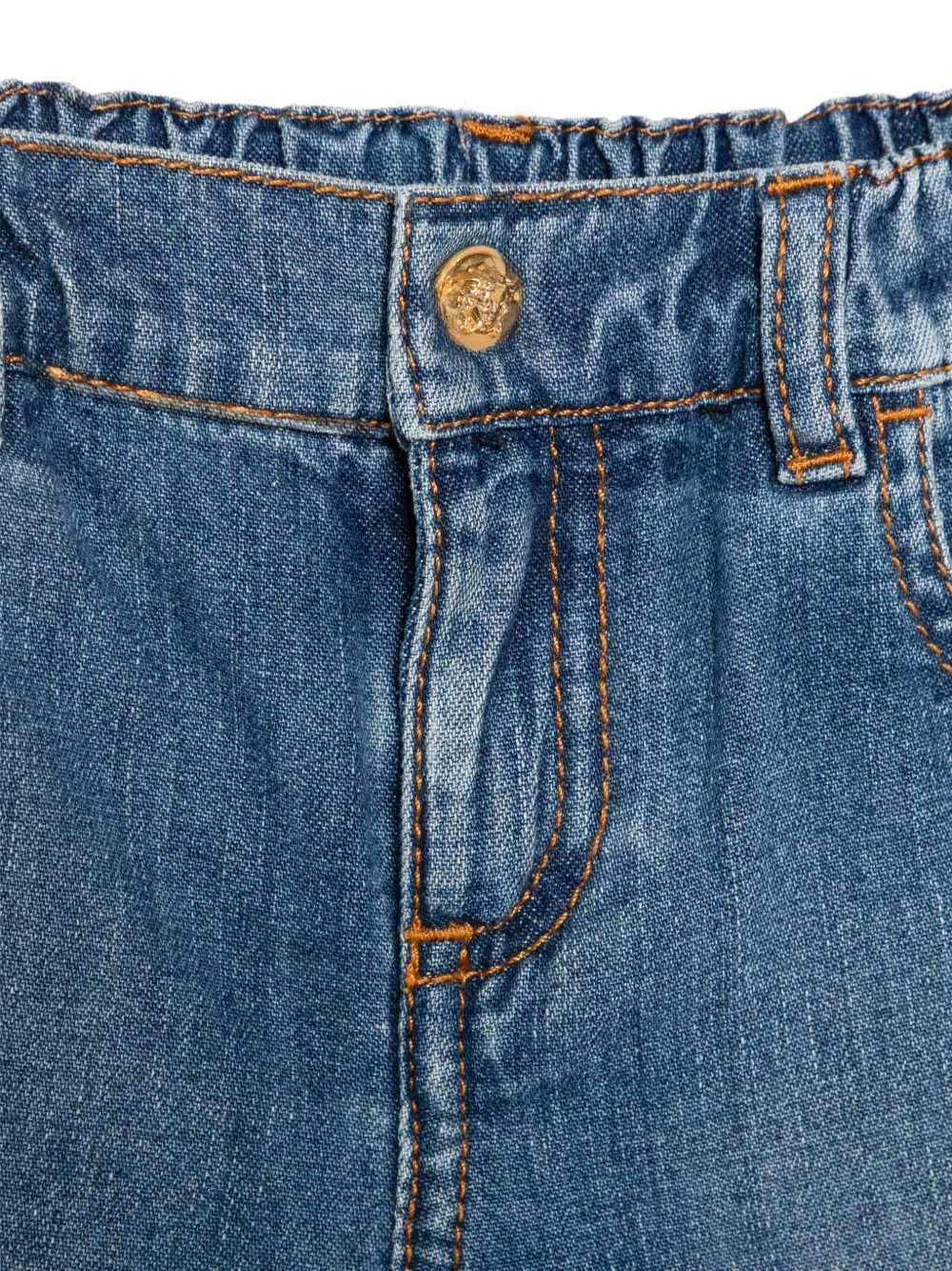 Versace Kids Medusa '95 elastische jeans Blauw
