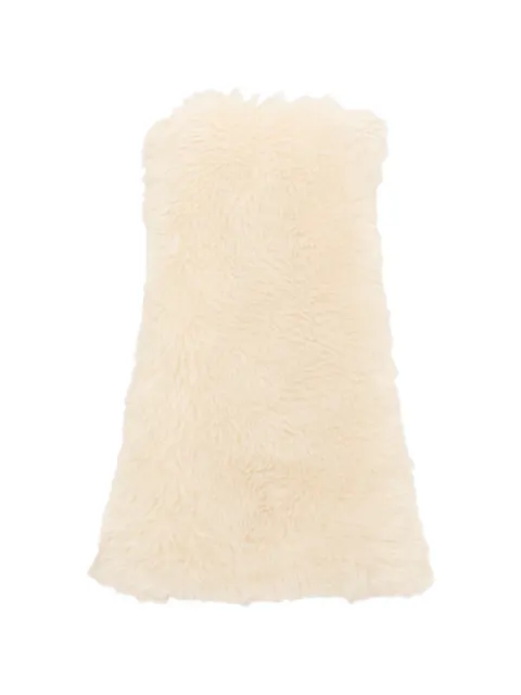 Moncler Enfant robe en fourrure artificielle à fermeture zippée