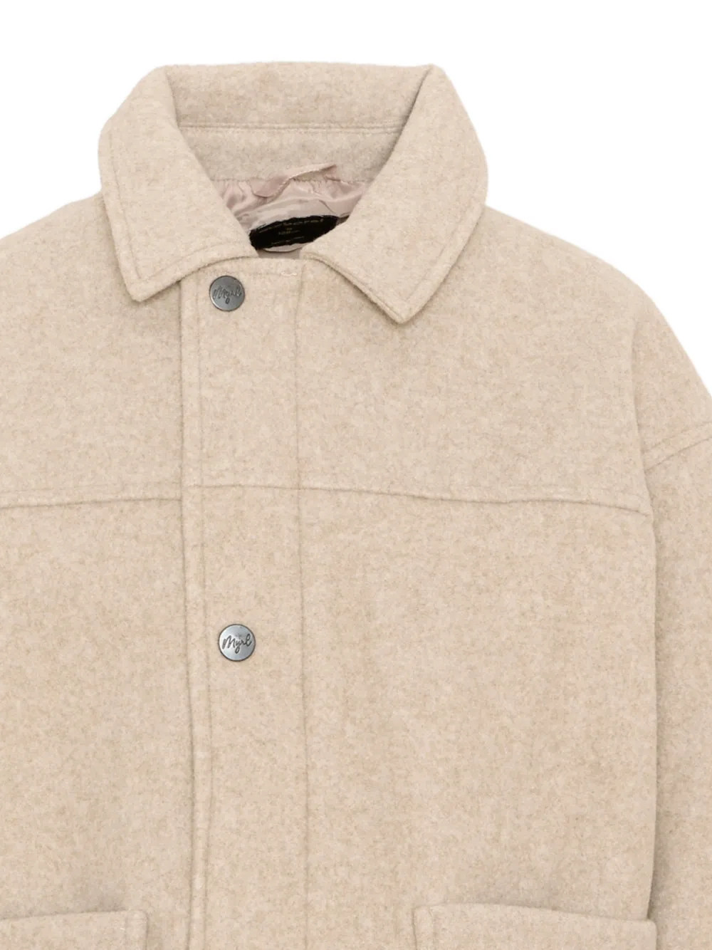 Mayoral button-down felted jacket Beige