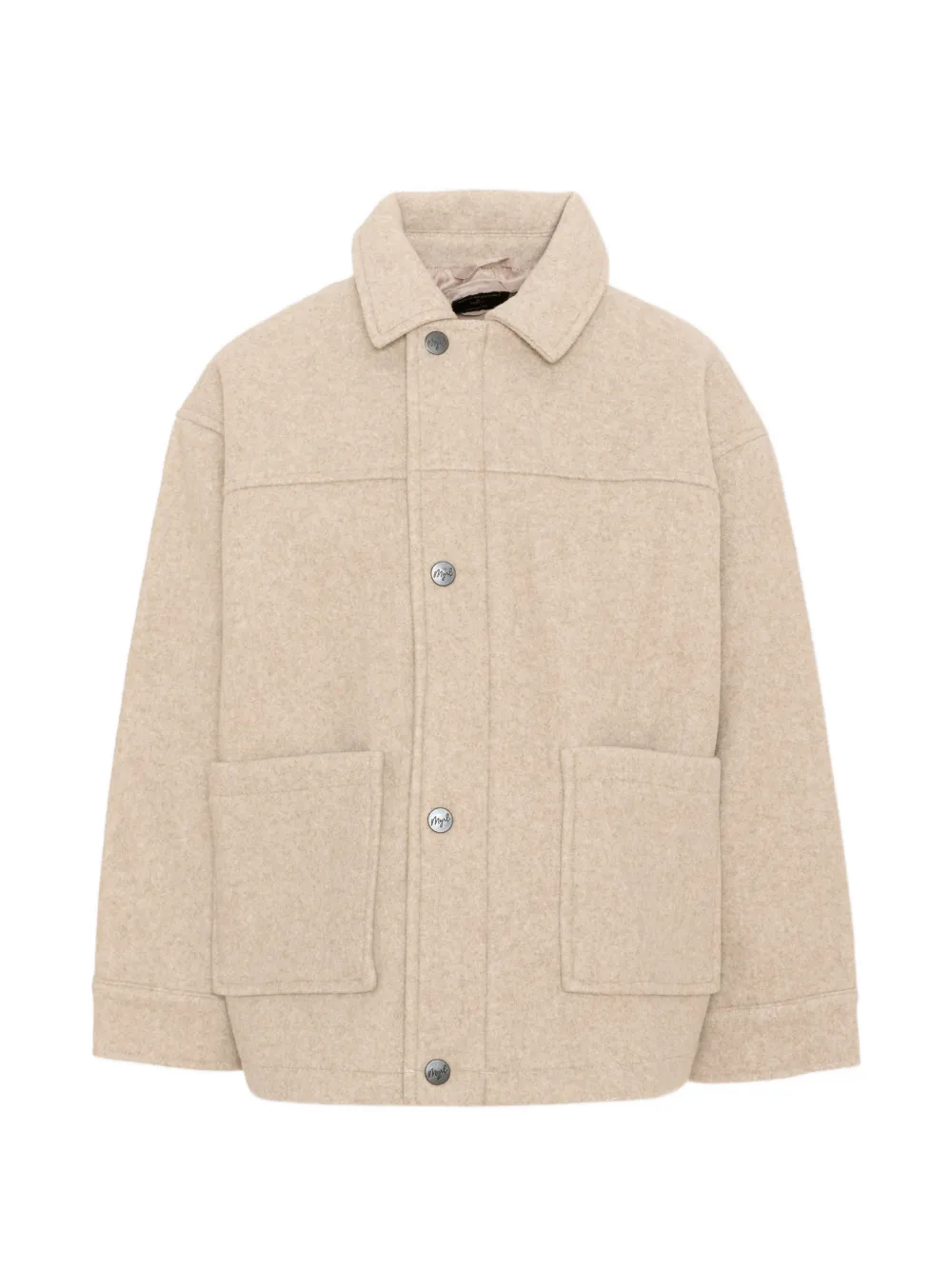 Mayoral button-down felted jacket - Toni neutri