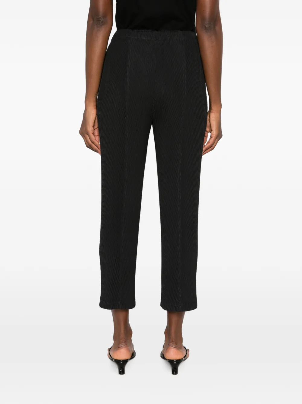 Issey Miyake Broek met plissé-effect Zwart