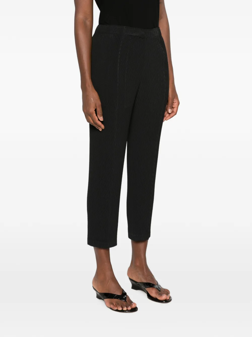 Issey Miyake Broek met plissé-effect Zwart