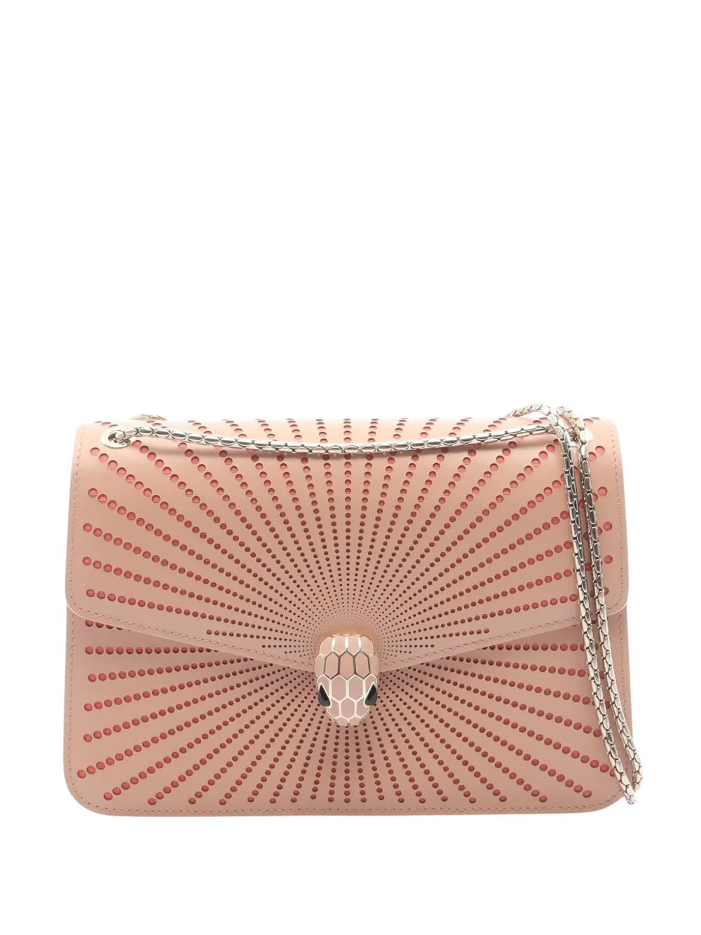 Bvlgari Pre-Owned 2010-2026 Medium Laser Cut Calfskin Serpenti Forever Diamond Blast Sunshine crossbody bag - Rosa
