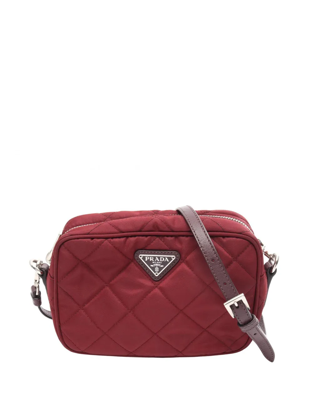 Prada Pre-Owned 2019-2026 Impuntu Tessuto crossbody bag - Rosso
