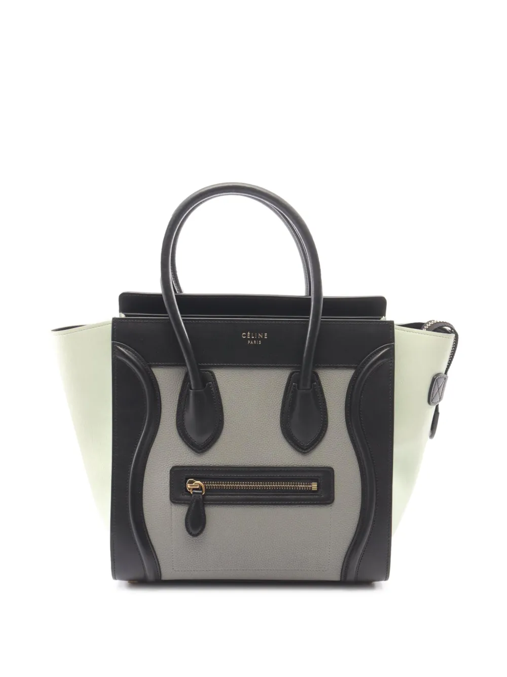 Celine Pre-Owned Borsa a mano micro in pelle tricolore 2000-2026 - Grigio