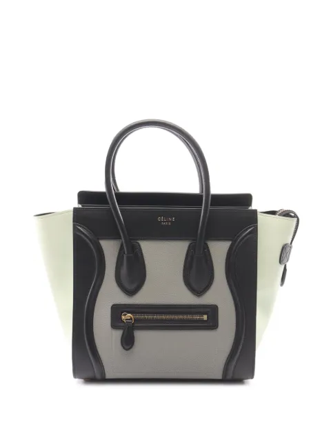 Celine Pre-Owned 2000-2026 Micro Tricolor Leather Luggage Tote handbag