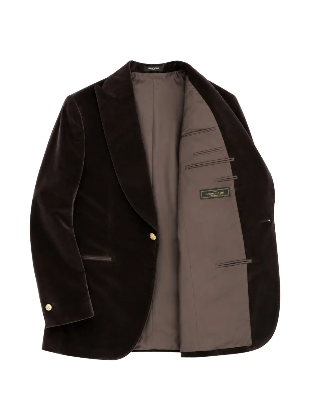 FRANZESE COLLECTION Oscar-winnende Red Carpet blazer met dubbele rij knopen Bruin