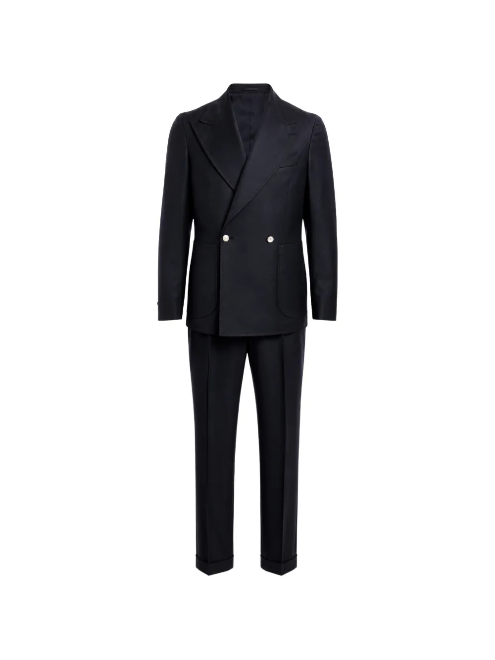 FRANZESE COLLECTION wool double-breasted suit - Blu