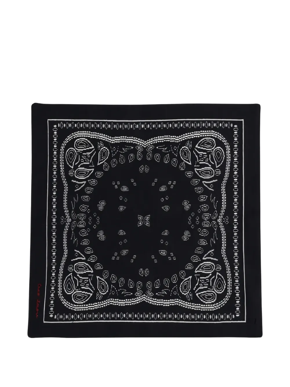 Giada Benincasa Soho paisley-print embroidered scarf - Nero