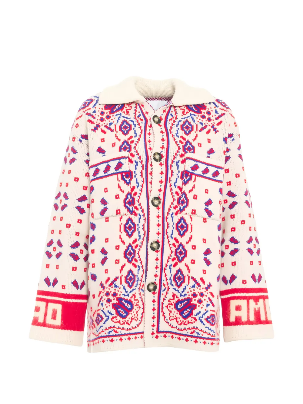 Giada Benincasa Fair Isle-knit Button-up Cardigan In Neutrals