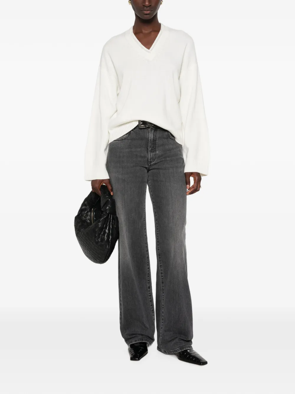Fabiana Filippi Jeans met geborduurd logo Grijs